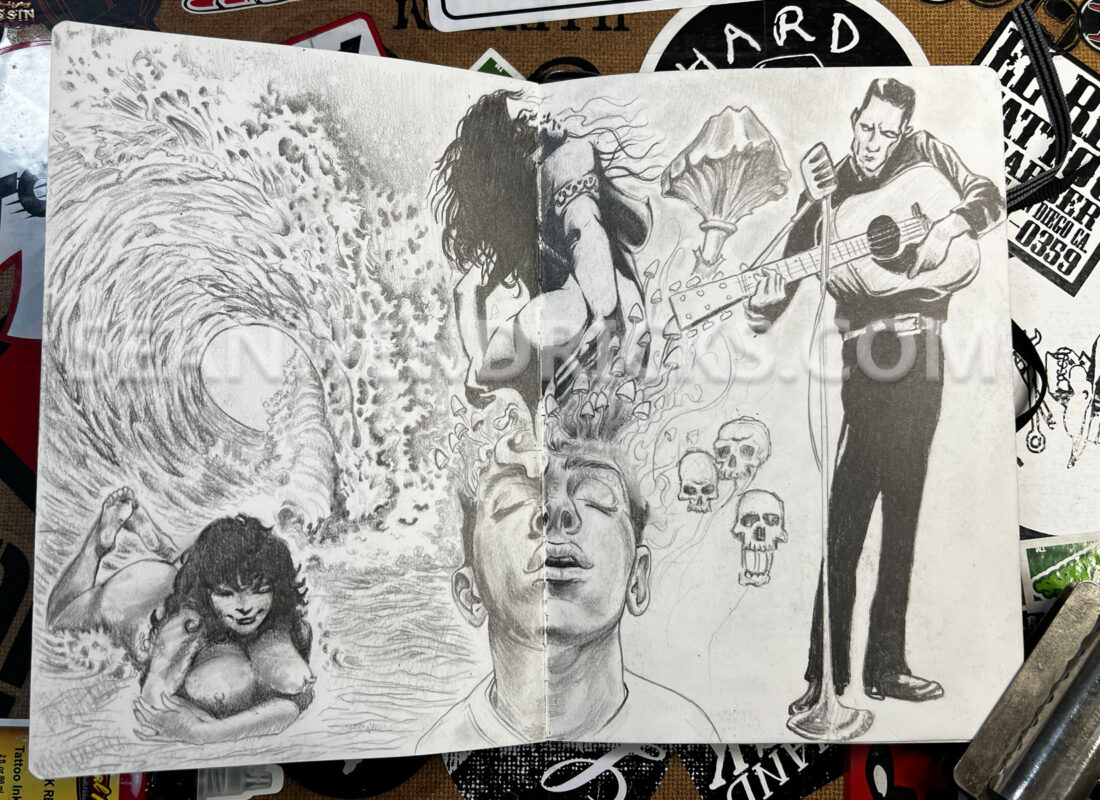 Johnny Cash Mushroom Girls